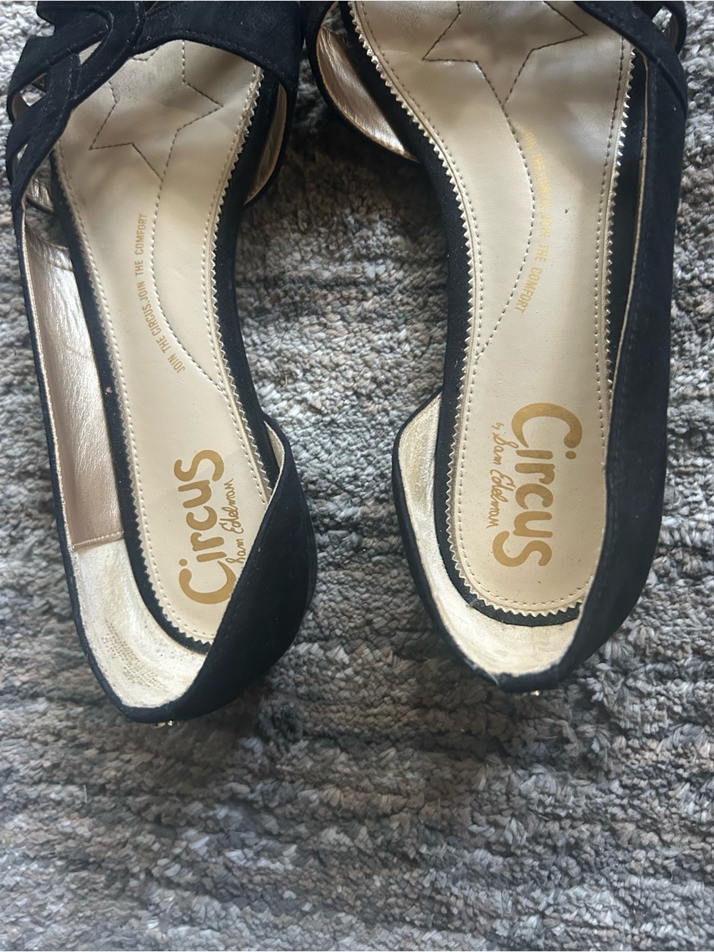 Circus by Sam Edelman Black Open-Toe Crisscross Flats - Picture 3 of 6